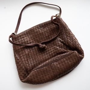 Bottega Veneta Intrecciato Brown Leather Vintage Handbag